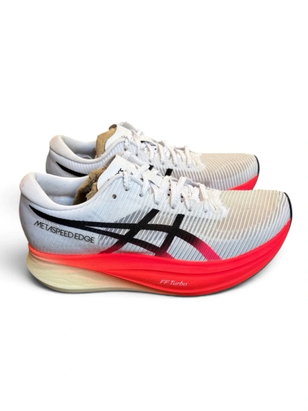 ASICS Metaspeed Edge+ Running Shoes M5/W6.5 White/Sunrise Red